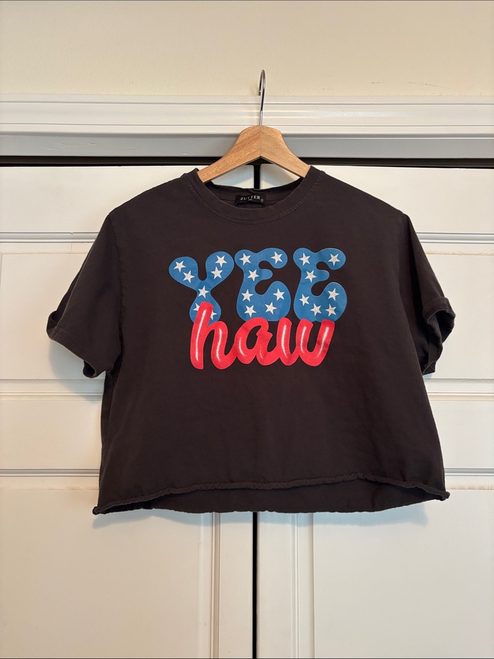 Zutter patriotic-themed graphic tee featuring Yee Haw
